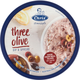 Photo of Chris Homestyle Three Olive Dip 200g
