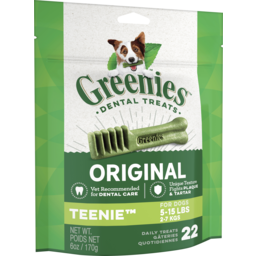 Photo of Greenies™ Original Teenie™ Dental Dog Treat 22 Pack 170g Pouch 