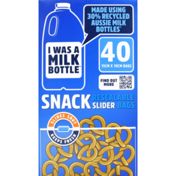Photo of I Was A Milk Bottle Snack Resealable Slider Bags 40 Pack