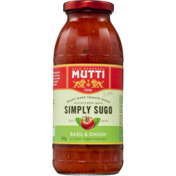 Photo of Mutti Simply Sugo Basil & Onion 400gm