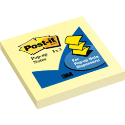 Photo of Post It Note 3M R330 Yellow Pop-Up Notes Each