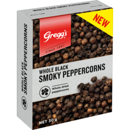 Photo of Greggs Seasoning Black Smoky Peppercorns 30g