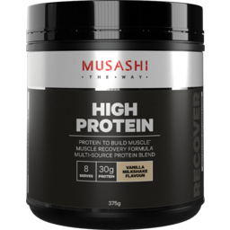Photo of Musashi Vanilla Milkshake Flavour High Protein Powder 375g