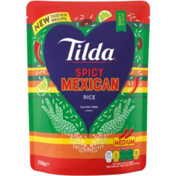 Photo of Tilda Mexican Chilli & Bean Steamed Rice 250g
