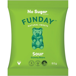 Photo of FUNDAY NATURAL SWEETS Sour Vegan Gummy Bears
