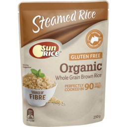 Photo of Sunrice Steamed Organic Brown Rice 250g