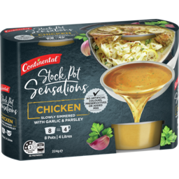 Photo of Continental Sensations Stock Pot Cooking Chicken Real Concentrated Chicken Stock 8 Pack 224g 224g