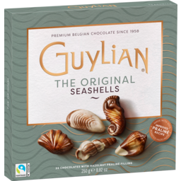 Photo of Guylian Finest Belgian Chocolates With Hazelnut Praline Filling Sea Shells 250g