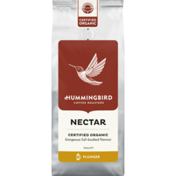 Photo of Hummingbird Fair Trade Organic Fresh Coffee Nectar Plunger Grind - 500g