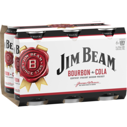 Photo of Jim Beam Bourbon & Cola 6 Pack 375ml