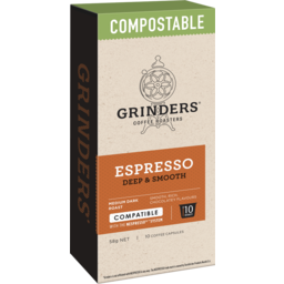 Photo of Grinders Compostable Espresso Capsules 58g, Nespresso Compatible