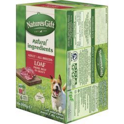 Photo of Nature's Gift Loaf Prime Beef In Gravy Adult Wet Dog Food Trays