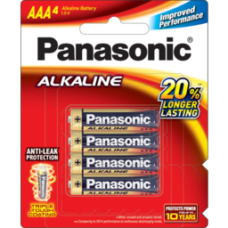Photo of Ace Panasonic Battery Alkaline AAA 4 Pack