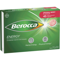 Photo of Berocca Energy Vitamin B & C Original Berry Flavour Effervescent Tablets 45 Pack
