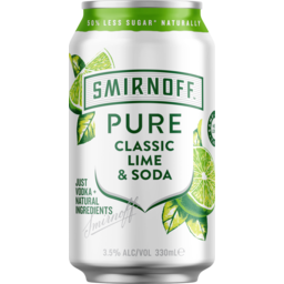 Photo of Smirnoff Pure Lime & Soda Can