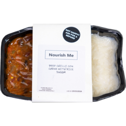 Photo of Nourish Me Beef Chilli Con Carne With Rice