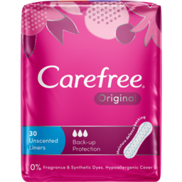 Photo of Carefree Original Unscented Panty Liners 30 Pack