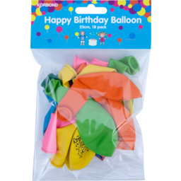 Photo of Korbond Round Happy Birthday Balloons 18pk