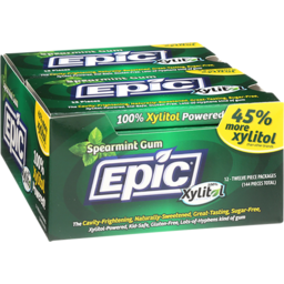 Photo of EPIC:EPIC Sugar Free Gum Spearmint 12pc Pack