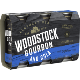 Photo of Woodstock Bourbon & Cola 10% 375ml 3 Pack