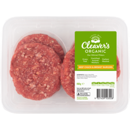 Photo of Cleavers Organic Beef Burger Chuck & Brisket 4pk