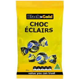 Photo of Black And Gold Choc Eclairs