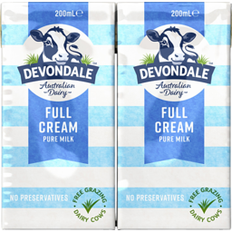 Photo of Devondale Long Life Milk Full Cream 6x200ml