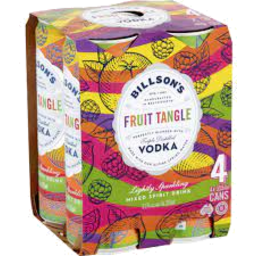 Photo of Billson's Vodka Fruit Tangle Can 355ml 4pk