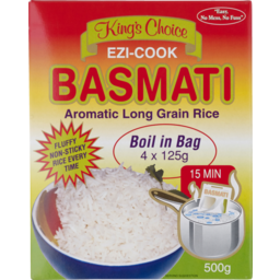 Photo of King's Choice Rice Basmati Boil In A Bag 4 Pack