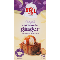 Photo of Bell Tea Bags Delights Flavoured Black Tea Caramel & Ginger 24 Pack