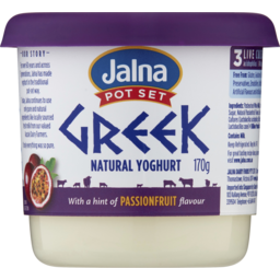 Photo of Jalna Pot Set Greek Natural Yoghurt With A Hint Of Passionfruit 170g