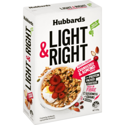 Photo of Hubbards Light & Right Cranberry & Almond with Protein Packed Clusters 450g