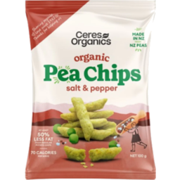 Photo of Ceres Organics Pea Chips Salt Pepper 100gm