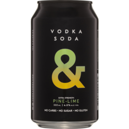 Photo of Vodka Soda & Pine Lime Extra Strength 355ml Can 355ml