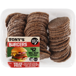 Photo of Tony's BBQ Burger Patties 42 Piece 