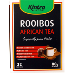 Photo of Kintra Foods Organic Rooibos African Tea Filter Bags 32 Pack