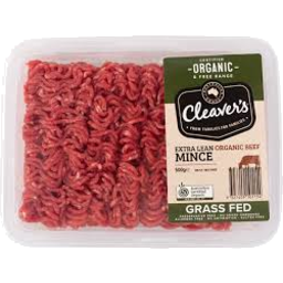 Photo of Cleavers - Organic Beef Mince Extra Lean - 500g
