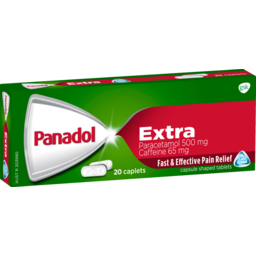 Photo of Au Only: Panadol Extra For Pain Relief, Paracetamol & Caffeine - 500mg 20 Caplets 
