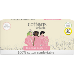 Drakes Online McDowall - Cottons Organic Super Tampons 16 Pack