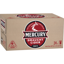 Photo of Mercury Draught Cider 5.2% Bottle 24pk x375ml