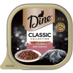 Photo of Dine Saucy Morsels With Salmon Cat Food Tray 85g