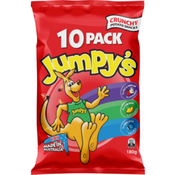 Photo of Jumpys Assorted Flavours Crunchy Potato Snacks 10 Pack 180g