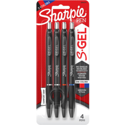 Photo of Sharpie S-Gel Retractable 0.7mm Gel Pen Business Assorted - Pack Of 4