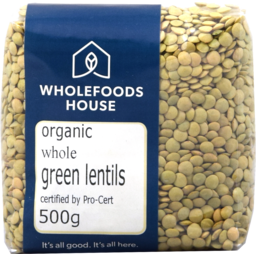 Photo of Wholefoods House Lentils Green Organic 500g