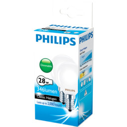 Photo of Philips Halogen Light Bulb Lustre 28w E 2x14