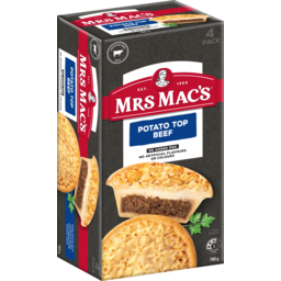 Photo of Mrs Mac's Potato Top Beef Pies 4pk 760g