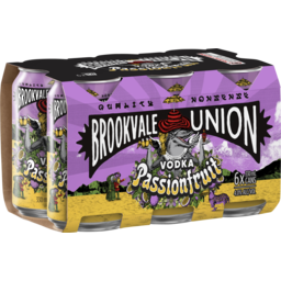 Photo of Brookvale Union Vodka Passionfruit Cans 6x330ml