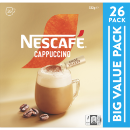 Photo of Nescafe Cappuccino Coffee Sachets 26 Pack 332g