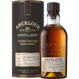 Photo of Aberlour 18YO Double Sherry Cask Single Malt Scotch Whisky 700ml