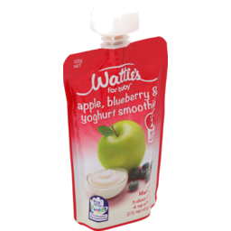 Photo of Wattie's Stage 2 Baby Food Pouch Apple, Blueberry & Yoghrt Smoothie 7+ Months 120g